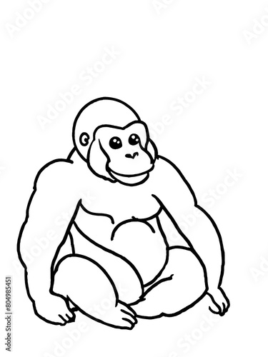 illustration of a gorilla