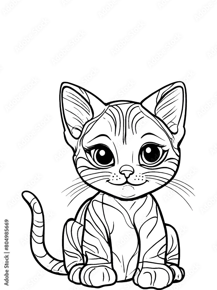Obraz premium Kitten line art 