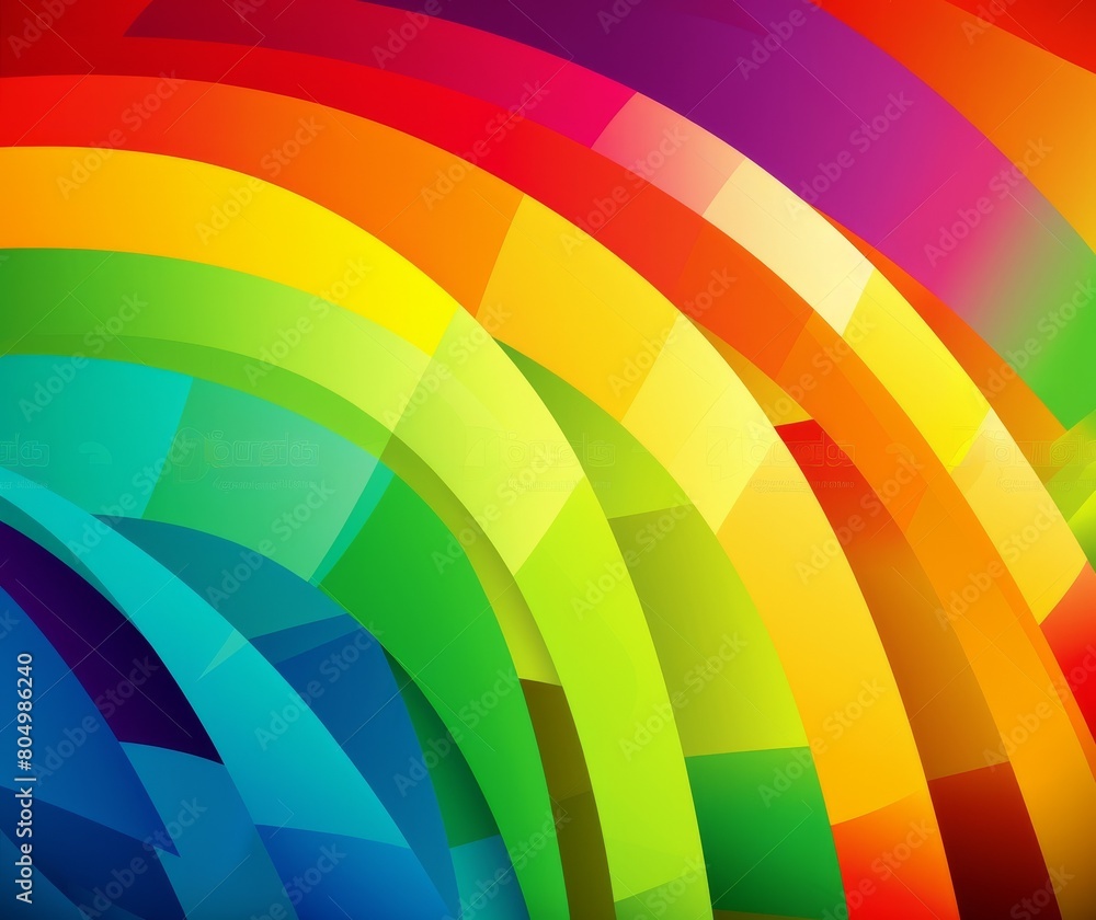 Vibrant Rainbow Swirl Background with Bright Spectrum Colors