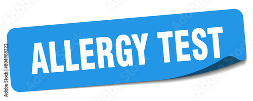 allergy test sticker. allergy test label
