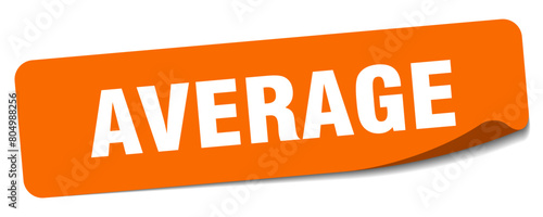average sticker. average label