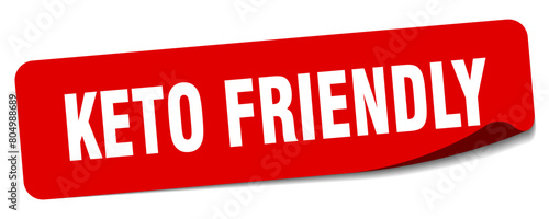 keto friendly sticker. keto friendly label