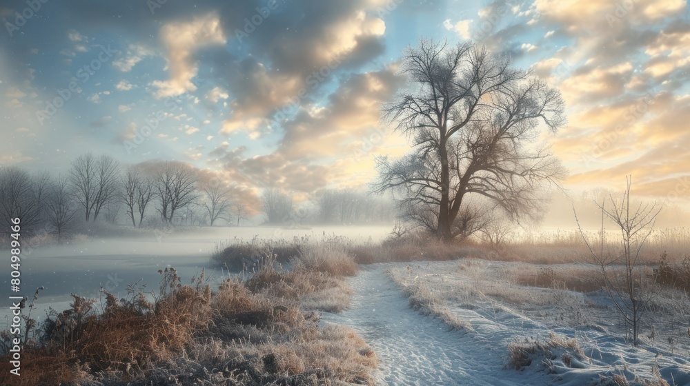 landscape photograph nature. in winter landscape photograph nature. in winter