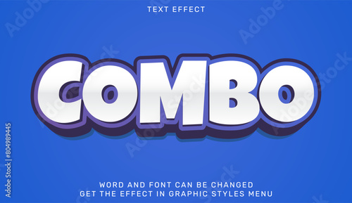 Combo text effect template in 3d design