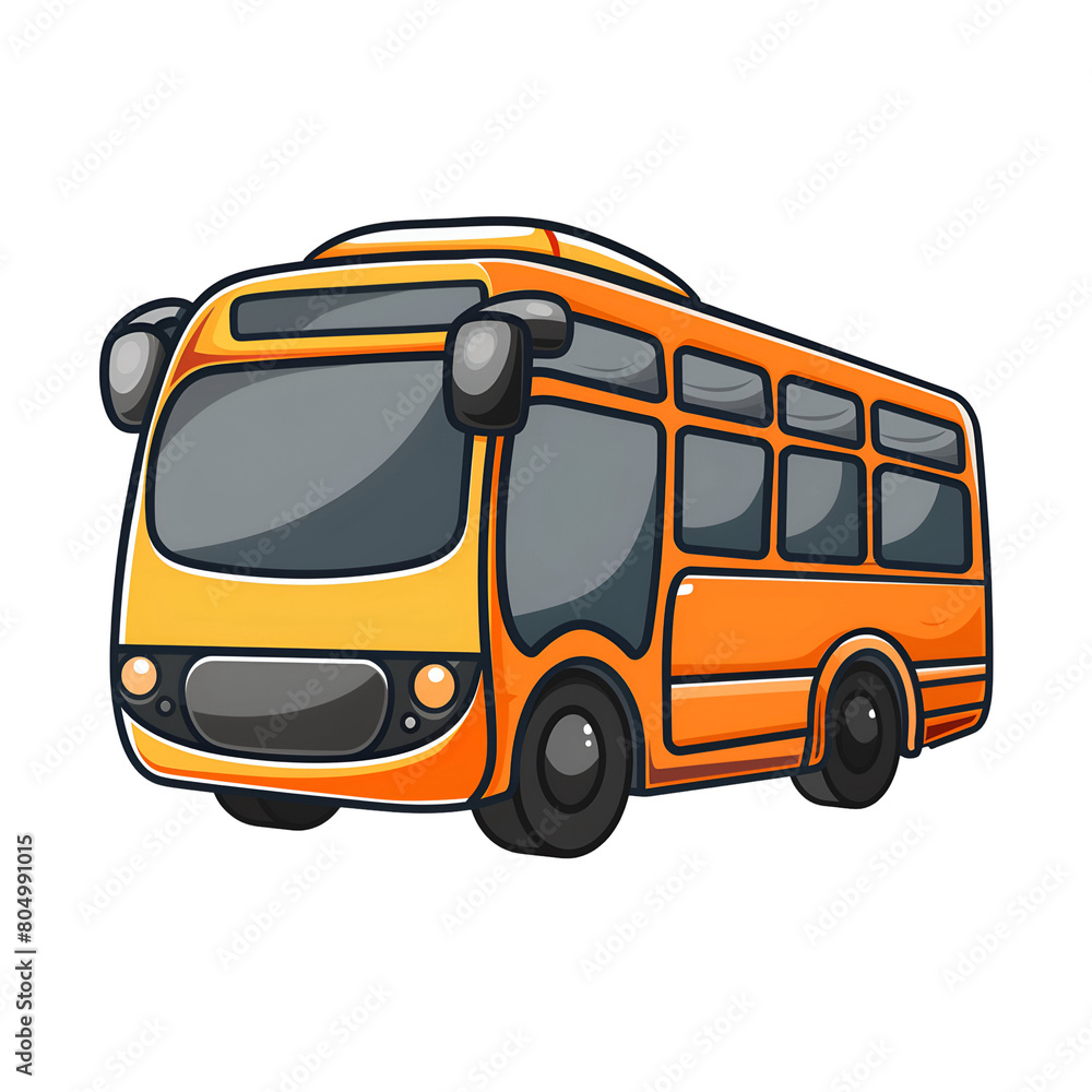 Bus cartoon clipart icon