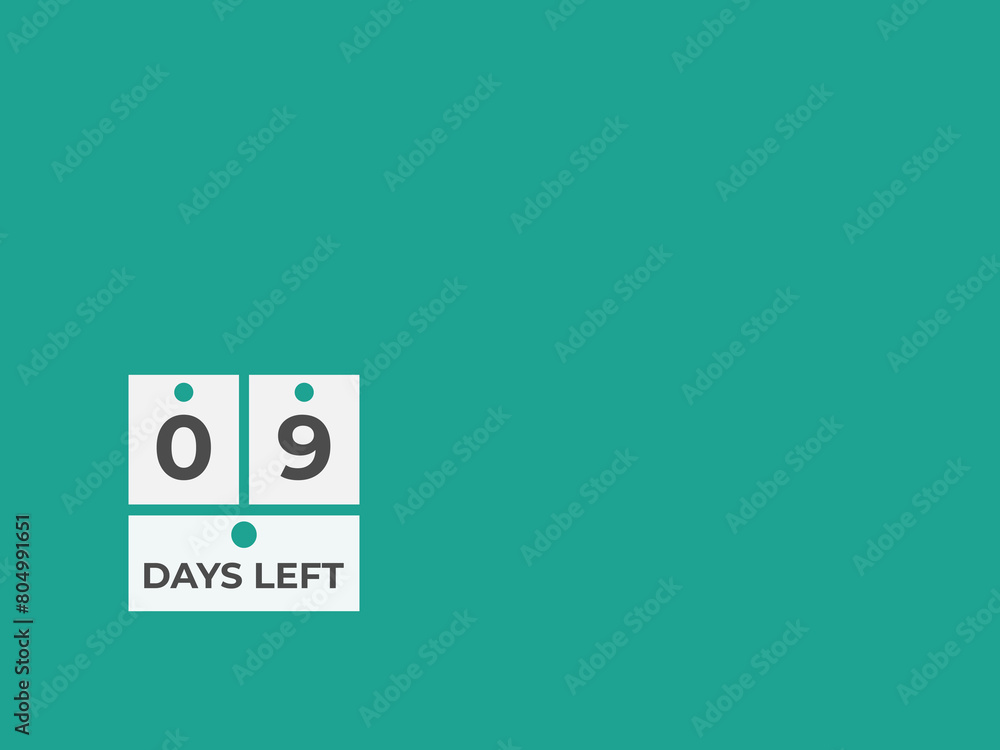 9 days to go countdown template. 9 day Countdown left days banner design. 9 Days left countdown timer
9 days to go countdown template. 9 day Countdown left days banner design. 9 Days left countdown timer