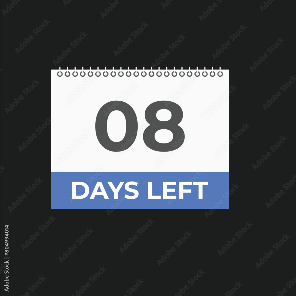 8 days to go countdown template. 8 day Countdown left days banner design. 8 Days left countdown timer
8 days to go countdown template. 8 day Countdown left days banner design. 8 Days left countdown timer