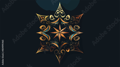 Ornamental star icon image Vector illustration.