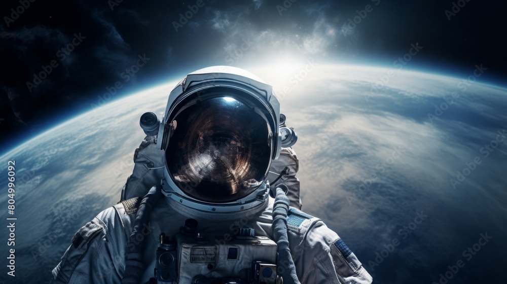 Astronaut exploring in the space. Astronaut exploring in the space.