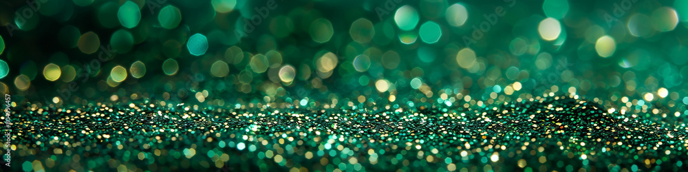 Emerald Green Glitter, Rich and Vibrant Background for Luxurious and Opulent Settings