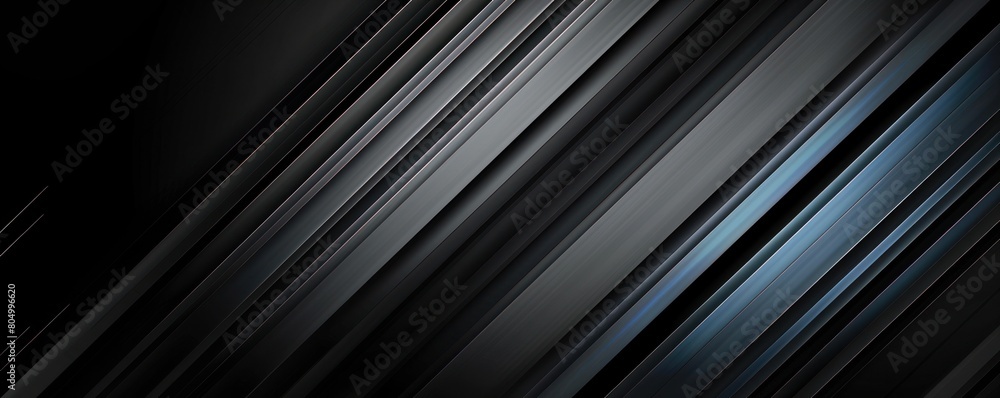Obraz premium Abstract black, blue and silver gradient with light gray and white. Metallic texture with soft diagonal lines. Clean, modern, and sleek background. Dark, tech-inspired design.
