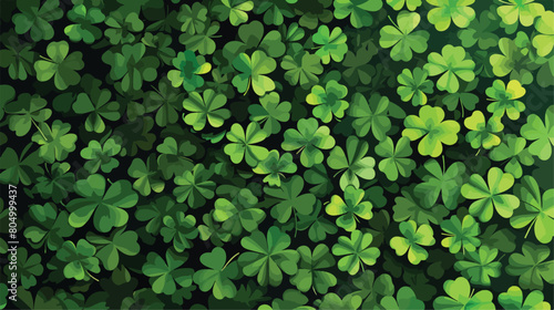 Poster saint patricks day with clover emblem in green