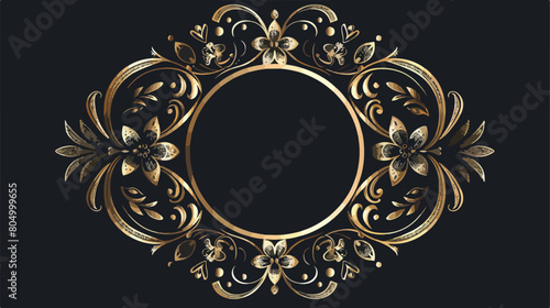 Premium quality with gold ornament frame design 