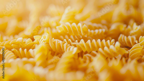Uncooked fusilli pasta as background