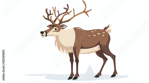 Reindeer icon. Animal cartoon and nature theme. 