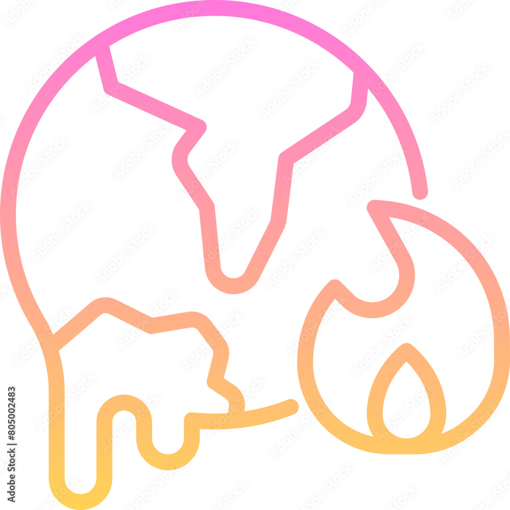 Global warming icon Global warming icon