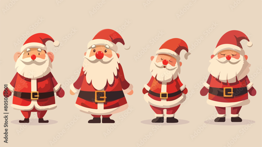 Santa cartoon icon. Merry Christmas season decoration