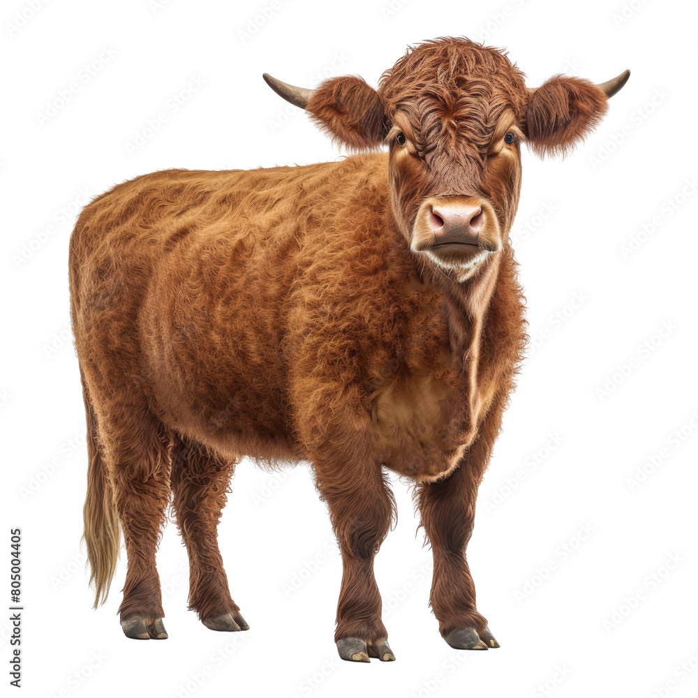 highland cow isolated on transparent background cutout highland cow isolated on transparent background cutout
