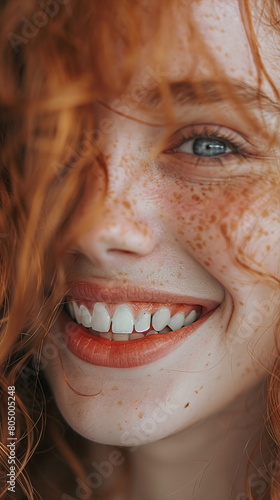 close up of a person with a smile and white teeth