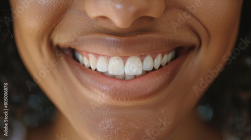 close up of a person with a smile and white teeth