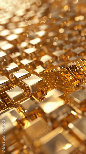 abstract modern 3d background for business purposes at a glance gold color, square.