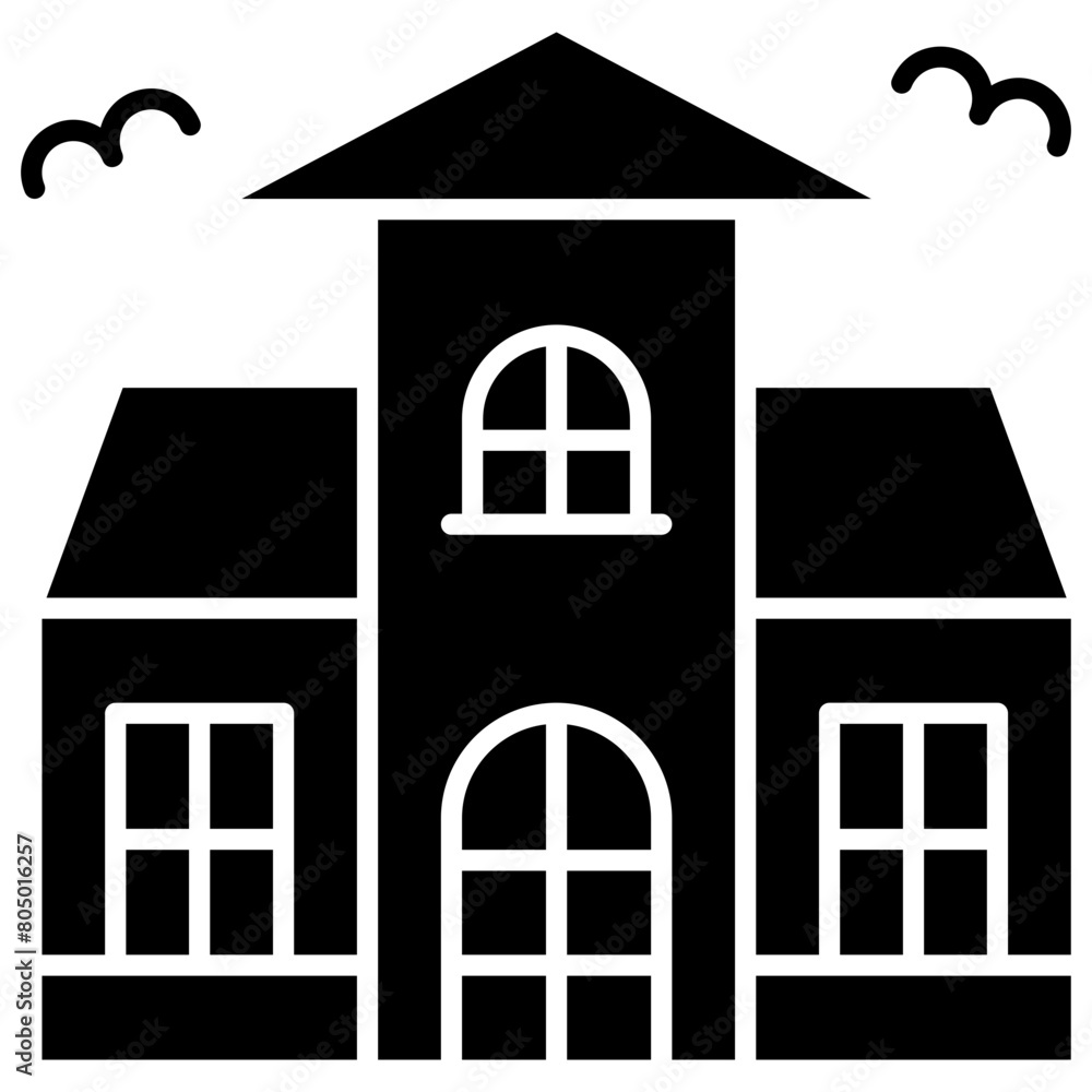 building, Halloween, haunted house, horror, monster, scary Icon