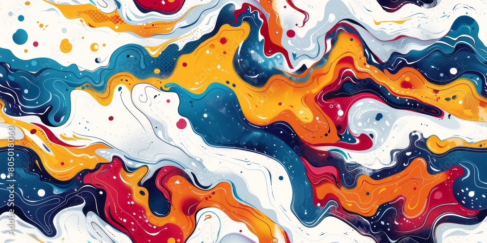 Background with colorful fluid waves