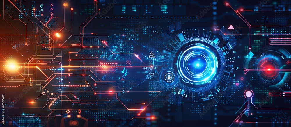 Abstract technology background circles digital hi-tech technology design background. Abstract technology background circles digital hi-tech technology design background.