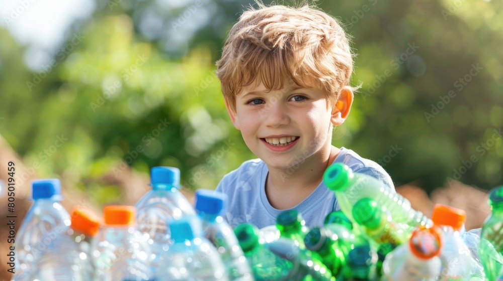 Child Helping with Recycling, Sorting Plastic Bottles for Environmental Conservation --ar 16:9 Job ID: f1e81a29-c6e4-4e17-a03a-a2444c5442e2 Child Helping with Recycling, Sorting Plastic Bottles for Environmental Conservation --ar 16:9 Job ID: f1e81a29-c6e4-4e17-a03a-a2444c5442e2