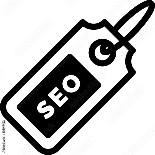 Optimization, search engine, seo, tag Icon