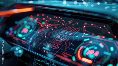 Close-up of advanced algorithms processing EV sensor data on screen