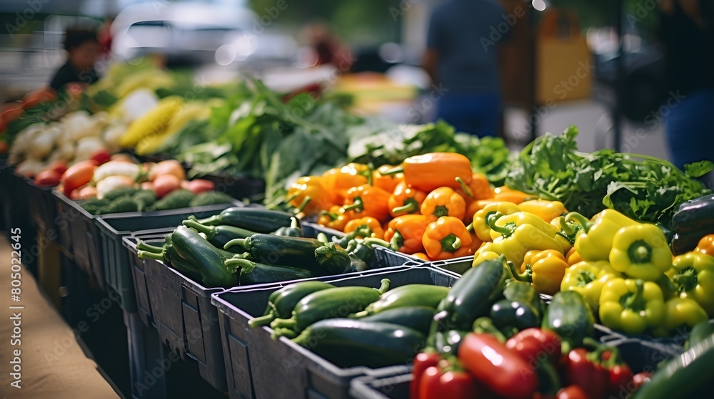 A local farmers' market showcasing produce from a variety of cultural backgrounds,