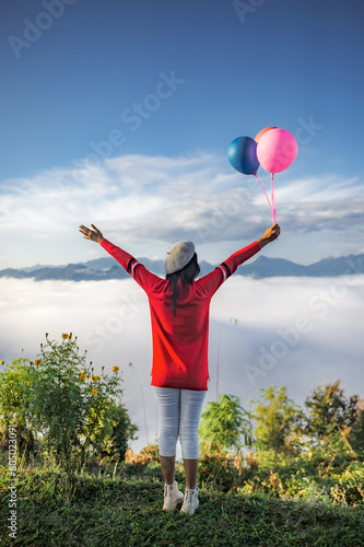 Thai traveler woman