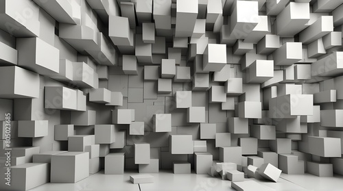 Abstact white background 3D illustration.generative.ai