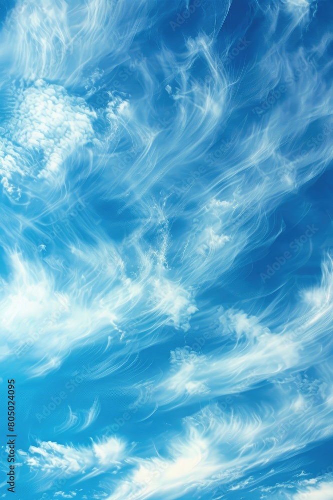 Blue sky with white clouds. Abstract nature background.