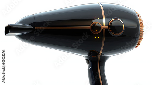 Hair dryer isolated on white background, png
 photo