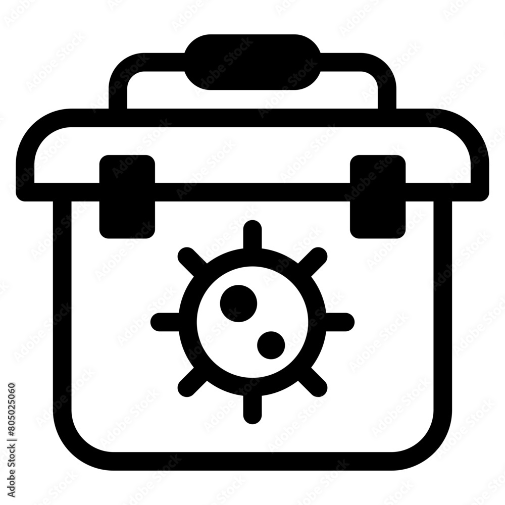 medical box, kit, case, virus medicine Icon
