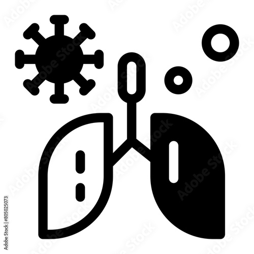 Coronavirus, cough, lungs, pneumonia Icon