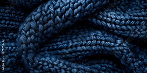 Lana. Sfondo di lana blu. photo