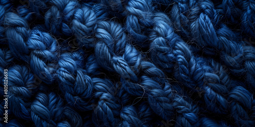 Lana. Sfondo di lana blu.