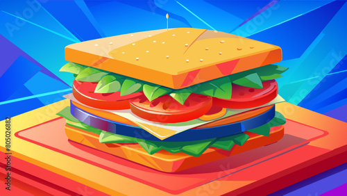 sandwich, on a white background