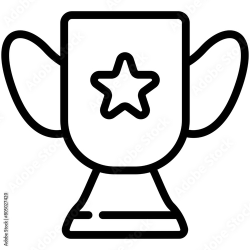 trophy line icon