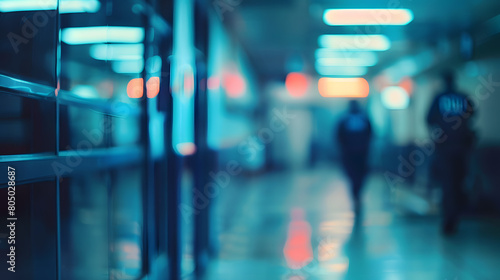 Wallpaper Mural blured background of police office Torontodigital.ca