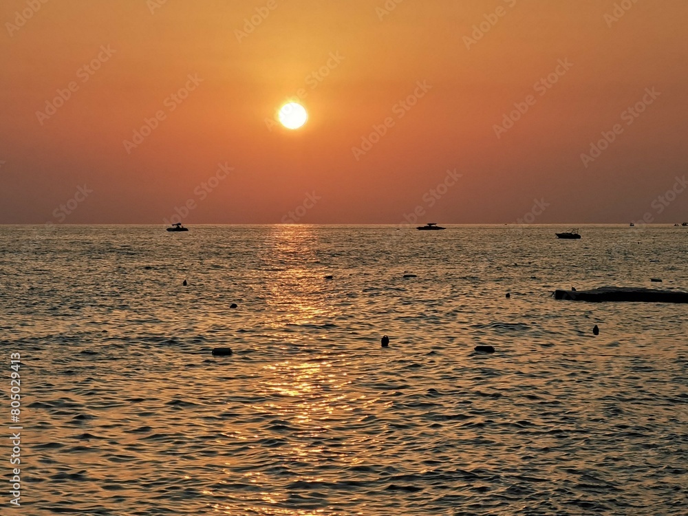 sunset in the sea