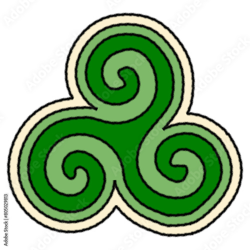 triskelion or triskeles symbol or icon