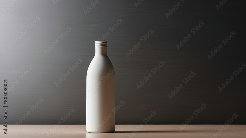 Paper bottle mockup elegantly placed on a table, isolated. Paper bottle mockup elegantly placed on a table, isolated.