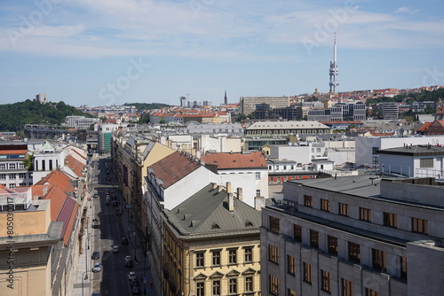 The view from The Powder Tower or Powder Gate in Prague, Czech Republic photo