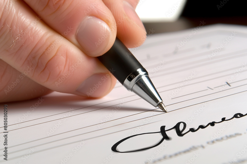 Close-up of a multinational business contract being signed, symbolizing global partnership and commitment Close-up of a multinational business contract being signed, symbolizing global partnership and commitment