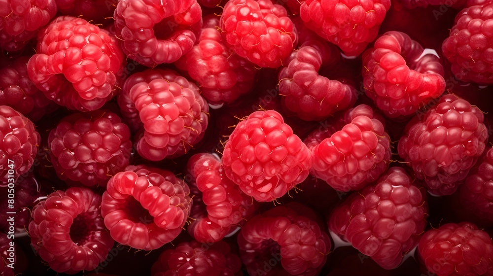 Raspberry bursts in a sea of juice, highlighting the bold and tangy nature of these tiny, Raspberry bursts in a sea of juice, highlighting the bold and tangy nature of these tiny,