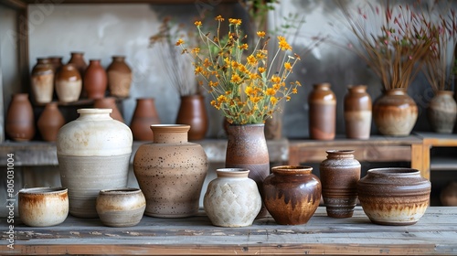 pots in a shop